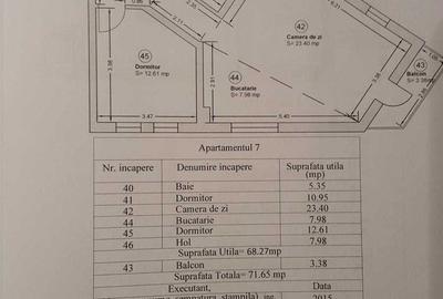 Apartament cu 3 camere semidecomandat în Dumbrăvița