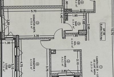 Apartament cu 3 camere semidecomandat în Florești - 10