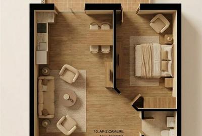 Apartament cu 2 camere semidecomandat în Burdujeni - 7