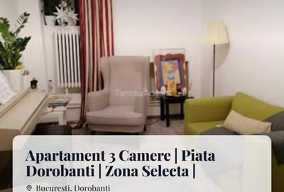 Apartament cu 3 camere decomandat, mobilat în Dorobanți