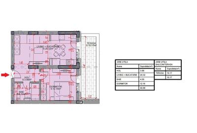 Apartament cu 2 camere în Titan