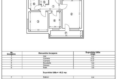 Apartament cu 2 camere decomandat în Tomis Nord