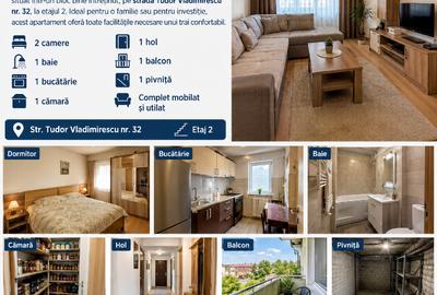 Apartament cu 2 camere decomandat în Griviței