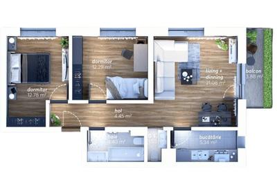 Apartament cu 3 camere în Timișoara