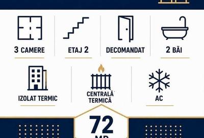 Apartament cu 3 camere decomandat în Țiglina 1 - 1