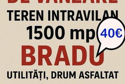 Teren de 1467 mp, în Bradu