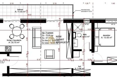 Apartament cu 2 camere în Central