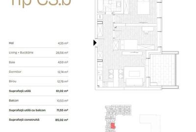 Apartament cu 3 camere în Ghencea