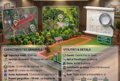 Teren Construcții intravilan de 5048 mp, în Central