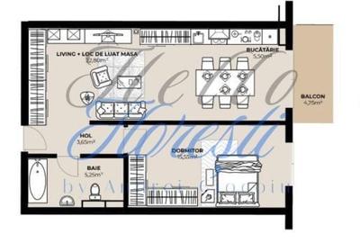 Apartament cu 2 camere semidecomandat în Bulgaria
