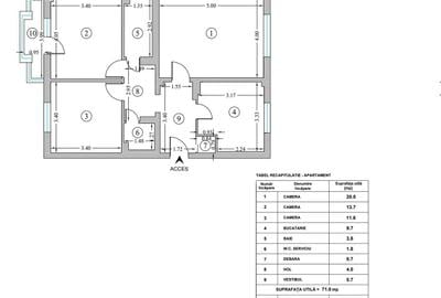 Apartament cu 3 camere în Central - 1