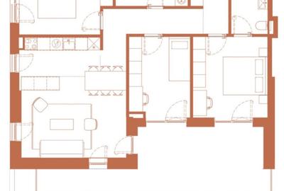Apartament cu 4 camere decomandat în Dâmbul Rotund