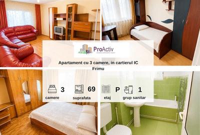 Apartament cu 3 camere decomandat în Central