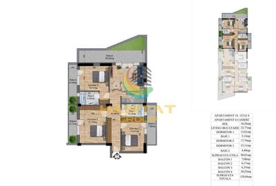 Apartament cu 4 camere în Brâncoveanu