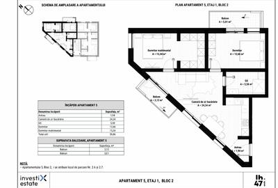 Apartament cu 3 camere în Moșnița Nouă