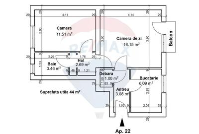 Apartament cu 2 camere decomandat în Central