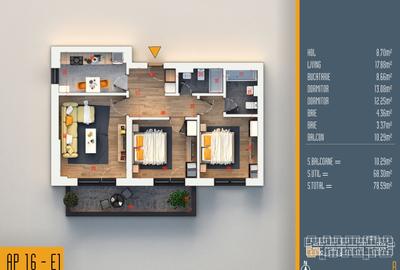 Apartament cu 3 camere decomandat în Liviu Rebreanu - 9