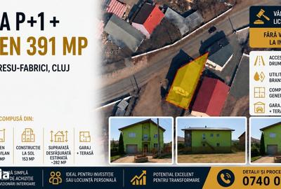 Casă cu 3 camere cu Teren 391 Mp în Aghireșu