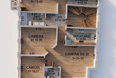 Apartament cu 5 camere semidecomandat în Armeneasca - 13