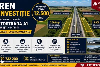 Teren de 12000 mp, în Petrești