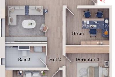 Apartament cu 3 camere decomandat în Exterior Vest - 1