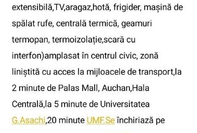 Garsonieră decomandată în Central