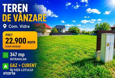 Teren de 347 mp, în Vidra