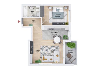Apartament cu 2 camere decomandat, mobilat în Prelungirea Ghencea - 3