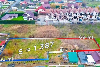 Teren de 1387 mp, în Central