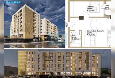 Apartament cu 2 camere decomandat în Republicii