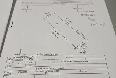 Teren de 497 mp, în Ostrovu Corbului