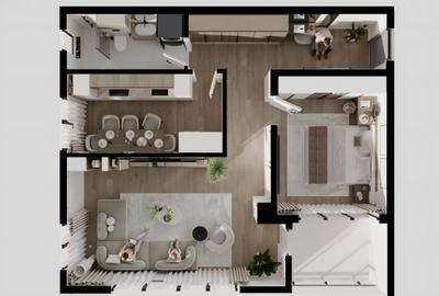 Apartament cu 3 camere decomandat în Central