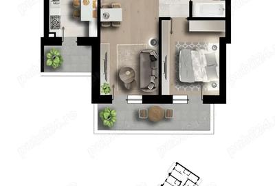 Apartament cu 2 camere în Păcii - 3