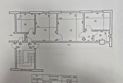 Apartament cu 3 camere semidecomandat în Rovine