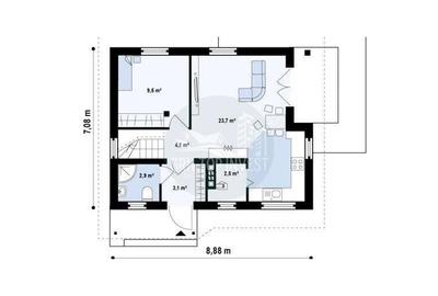 Casă cu 4 camere cu Teren 375 Mp în Central