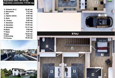 Teren de 1025 mp, în Baciu - 3