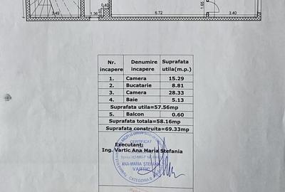 Apartament cu 2 camere în Dămăroaia