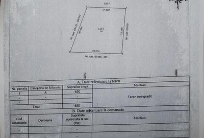 Teren de 650 mp, în Dorobanț