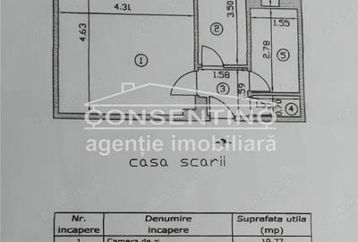 Garsonieră decomandată în 1 Decembrie - 1