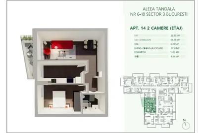 Apartament cu 2 camere decomandat în Tineretului - 20