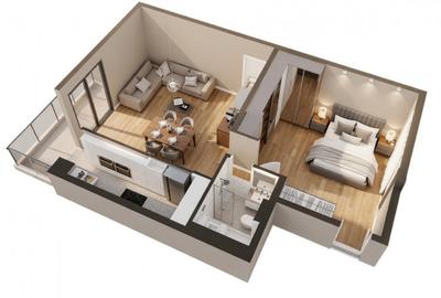 Apartament cu 2 camere decomandat în Dâmbul Rotund