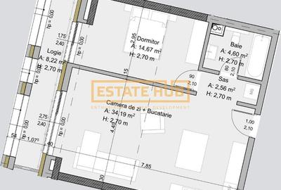 Apartament cu 2 camere semidecomandat în Central - 6