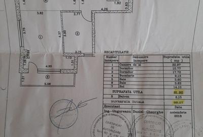 Apartament cu 3 camere decomandat în Central