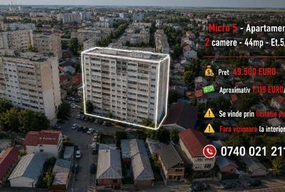 Apartament cu 2 camere decomandat în Micro 5
