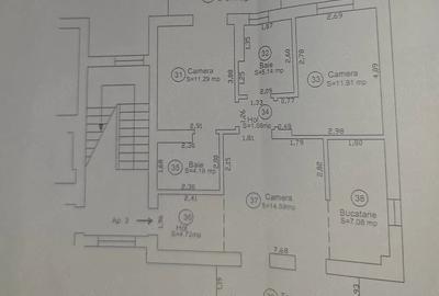 Apartament cu 3 camere semidecomandat în Exterior Vest