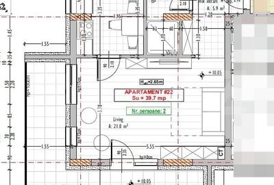 Apartament cu 2 camere semidecomandat în Florești
