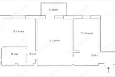 Apartament cu 2 camere semidecomandat, mobilat în Complex Studențesc - 1