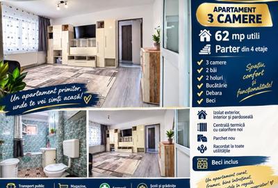 Apartament cu 3 camere în Florilor