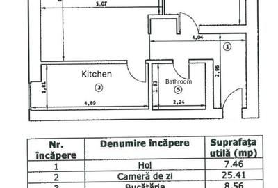 Apartament cu 2 camere, mobilat în Domenii