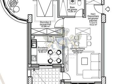 Apartament cu 2 camere decomandat în Tractorul - 1